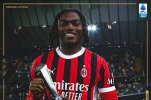 传射建功！莱奥当选米兰vs乌迪内斯全场最佳球员